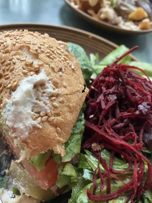 Black Bean Burger  at cafegSC in Santa Cruz