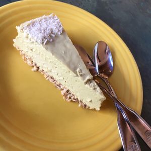 Key Lime Pie made with avocado.  at cafegSC in Santa Cruz