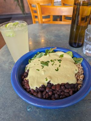 Revive (Limeade) and the full Grateful Bowl at cafegSC in Santa Cruz
