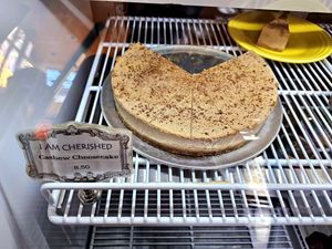 Cashew cheesecake at cafegSC in Santa Cruz