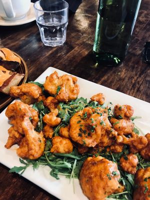 Buffalo cauliflower appetizer  at cafegSC in Santa Cruz