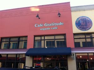 The outside at cafegSC in Santa Cruz