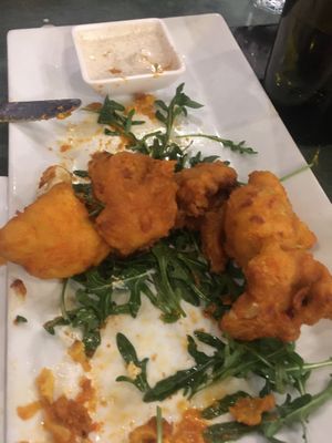 Buffalo cauliflower bite. at cafegSC in Santa Cruz