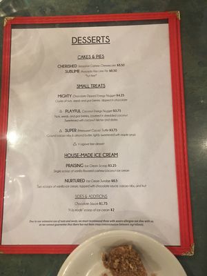 Excellent desserts. at cafegSC in Santa Cruz