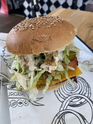 Vegan Björn burger (tasty) at Björn's Burgers in Amsterdam