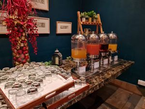 Fruit juices at The Celtic Manor Resort in Newport