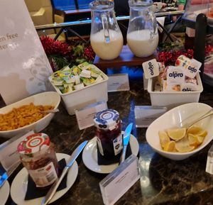 Soya butter, alpro yoghurt at The Celtic Manor Resort in Newport