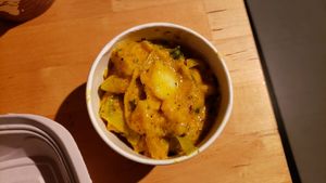 Aaloo achar ($5). Delicious cold potato salad. at Gorkha Palace in Minneapolis