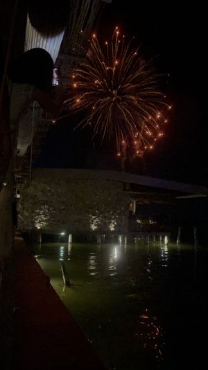 Fireworks at 10:30  at Funky Geisha in Cancun