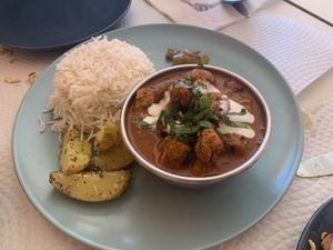 Vegan butter chicken  at Mani's in Faro