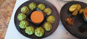 Vegan Momos at Mani's in Faro