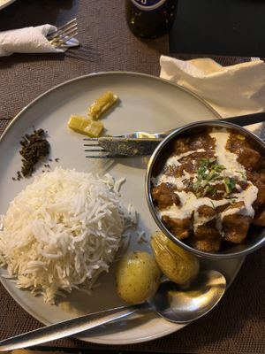 Butter soya - nice surprise!  at Mani's in Faro