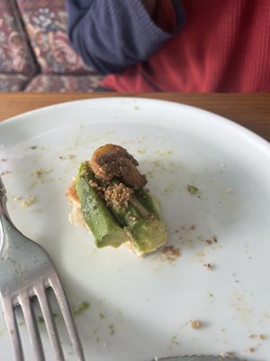 Last bite of avo toast  at Canttú in Huaraz