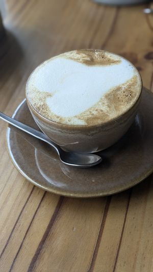 Cappuccino with Soy milk (10PEN) at Canttú in Huaraz