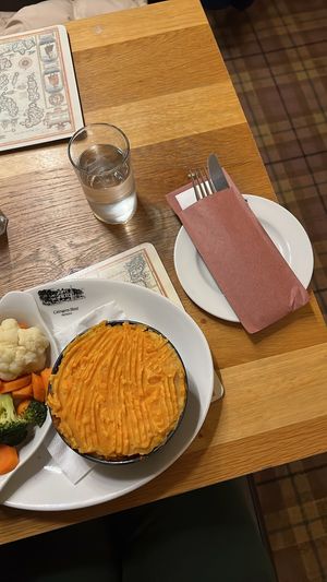 vegan shepherds pie   at Cairngorm Hotel in Aviemore