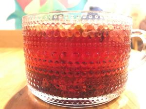 Berry infusion at Mi Barrio Cafe in Puebla