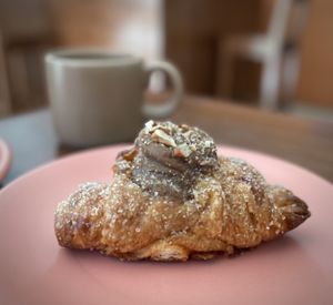 Croissant with Vegan dulcet de letche  at Hipatia Café in Guadalajara