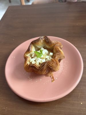 Cheese dessertt  at Hipatia Café in Guadalajara