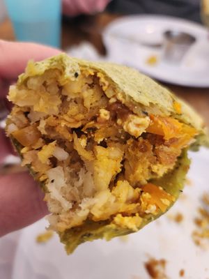 Vegan burrito at Torpedo Coffee in Denver