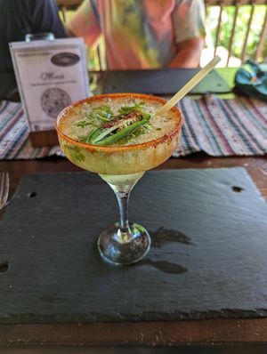 Jalapeno Cilantro Rumarita at Grove House in Belmopan