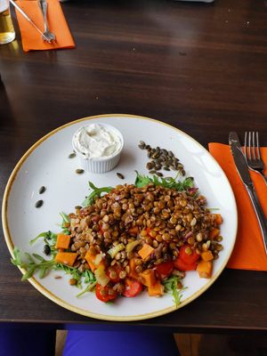 Lentils vegan just without the cream at B&S Restaurant in Bloenduos