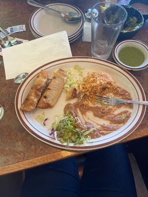 Food half eaten (sorry was so good!)  at Lindo Michoacan in Henderson