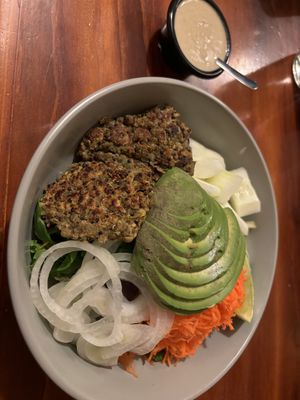 Falafel salad  at Sunshine Cafe in Ollantaytambo
