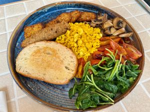 Big breakfast at The Vegan Place in Kuala Lumpur