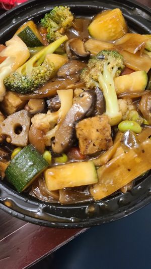 Quan Yin Delight with crispy tofu and veggies  at Indochine in Wilmington