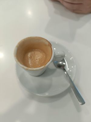 Macchiato with soy milk at Pasticceria Regina in Como