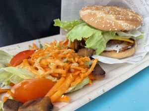 Burger (vegan obvs)  at Hemp Food in Troyes