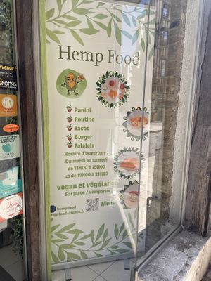 Front of the cafe   at Hemp Food in Troyes
