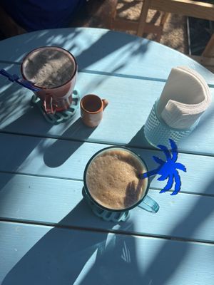 Pumpkin spice + pink cacao   at Azul in Puerto Vallarta