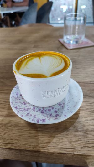 Turmeric latte at PlantEat /it/ in Constanta
