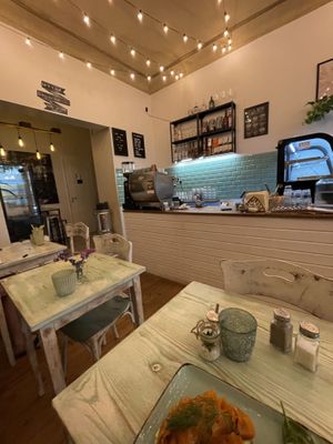 Indoor seating  at Easy Peasy in Berlin