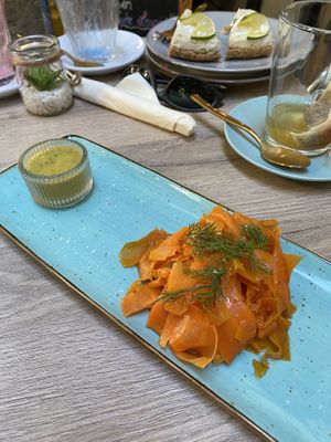 Salmon like cake  at Easy Peasy in Berlin