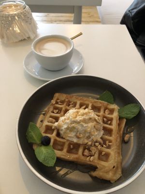 Peanut waffle   at Easy Peasy in Berlin