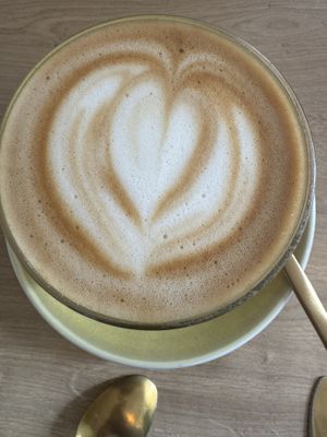 Flat white with oat  at Easy Peasy in Berlin