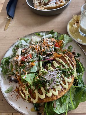 vegan chickpea omelette   at Easy Peasy in Berlin