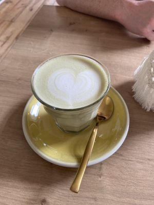 matcha latte  at Easy Peasy in Berlin