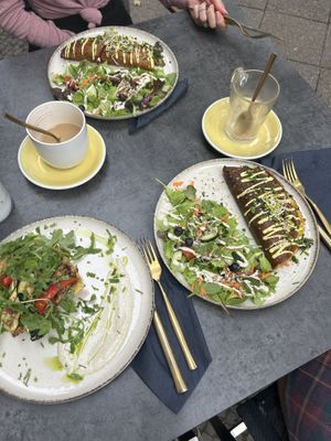 Savoury waffle and omelettes  at Easy Peasy in Berlin