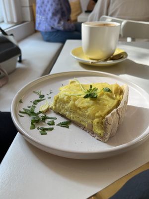 Went for another 5 star meal  today as so pleased with the first meal . Manage to take a picture before we went ate it this . Waffles were sublime and the quiche was fabulous too   at Easy Peasy in Berlin