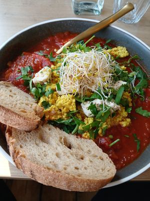 Vegan Shakshuka at Easy Peasy at Easy Peasy in Berlin