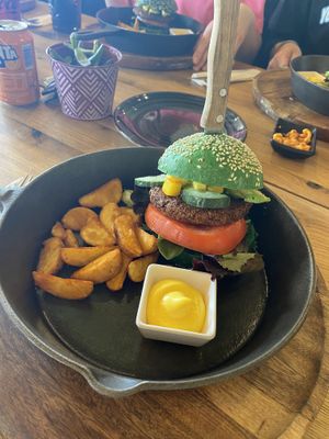 Vegan burger   at New York 3 in Benidorm