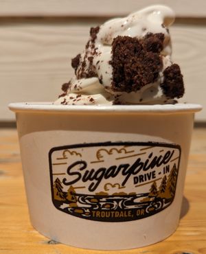 marshmallow soft serve with Oreo shortbread crunch at Sugarpine Drive-In in Troutdale