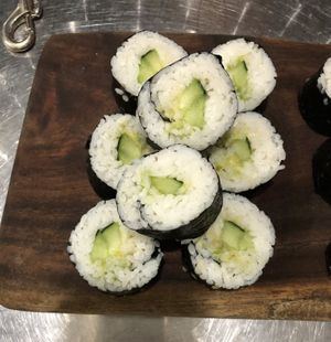 Buddha roll…sadly they were out of peanuts on this day, which is what really makes this roll delicious, but I had them sub cucumber.  Still good!  at Dashi in St Croix