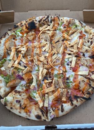 Not So Crabby Rangoon with plant-based chickenn  at Urban Pie in Cedar Falls