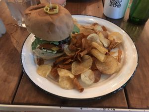 Spicy be burger  at To Be in Playa Del Carmen