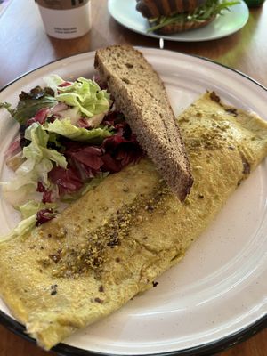 Hulk Omelette- supposedly veganized, but I’m not so sure.   at To Be in Playa Del Carmen