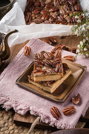 Vegan Pecan Pie Bars 80k each - Gluten-free too  at Eastern & Oriental Tea House and Coffee Parlour in Hanoi